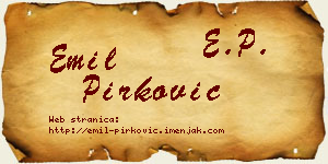 Emil Pirković vizit kartica